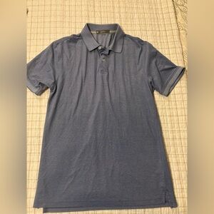 Men's Heather Navy Short-Sleeve Polo